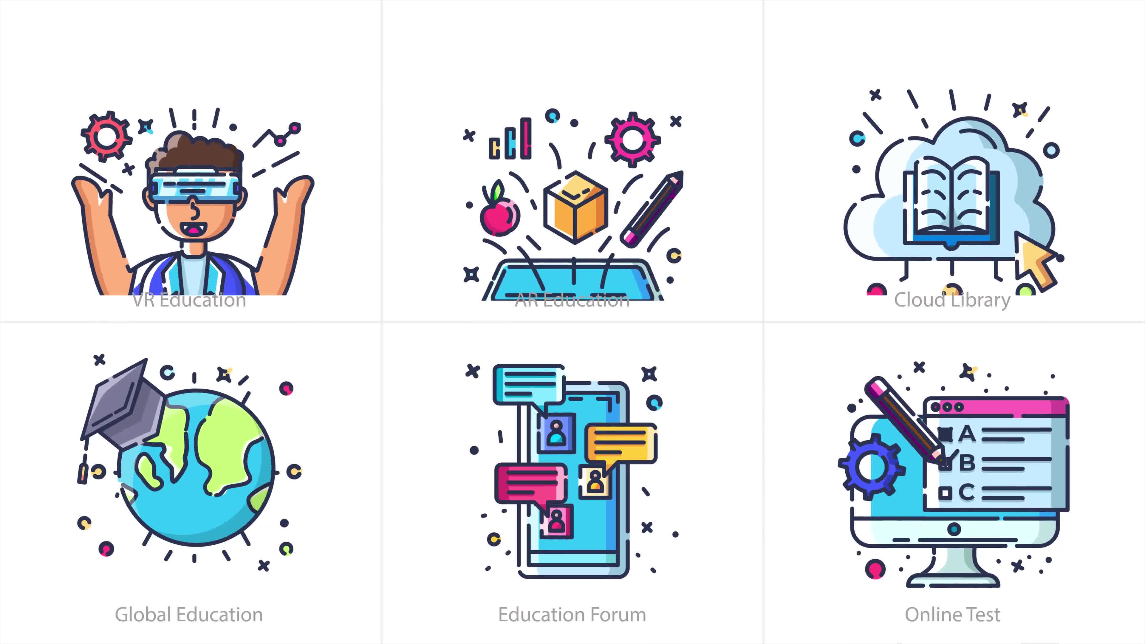 Online Education Animation Icons | After Effects Videohive 38427590 After Effects Image 10