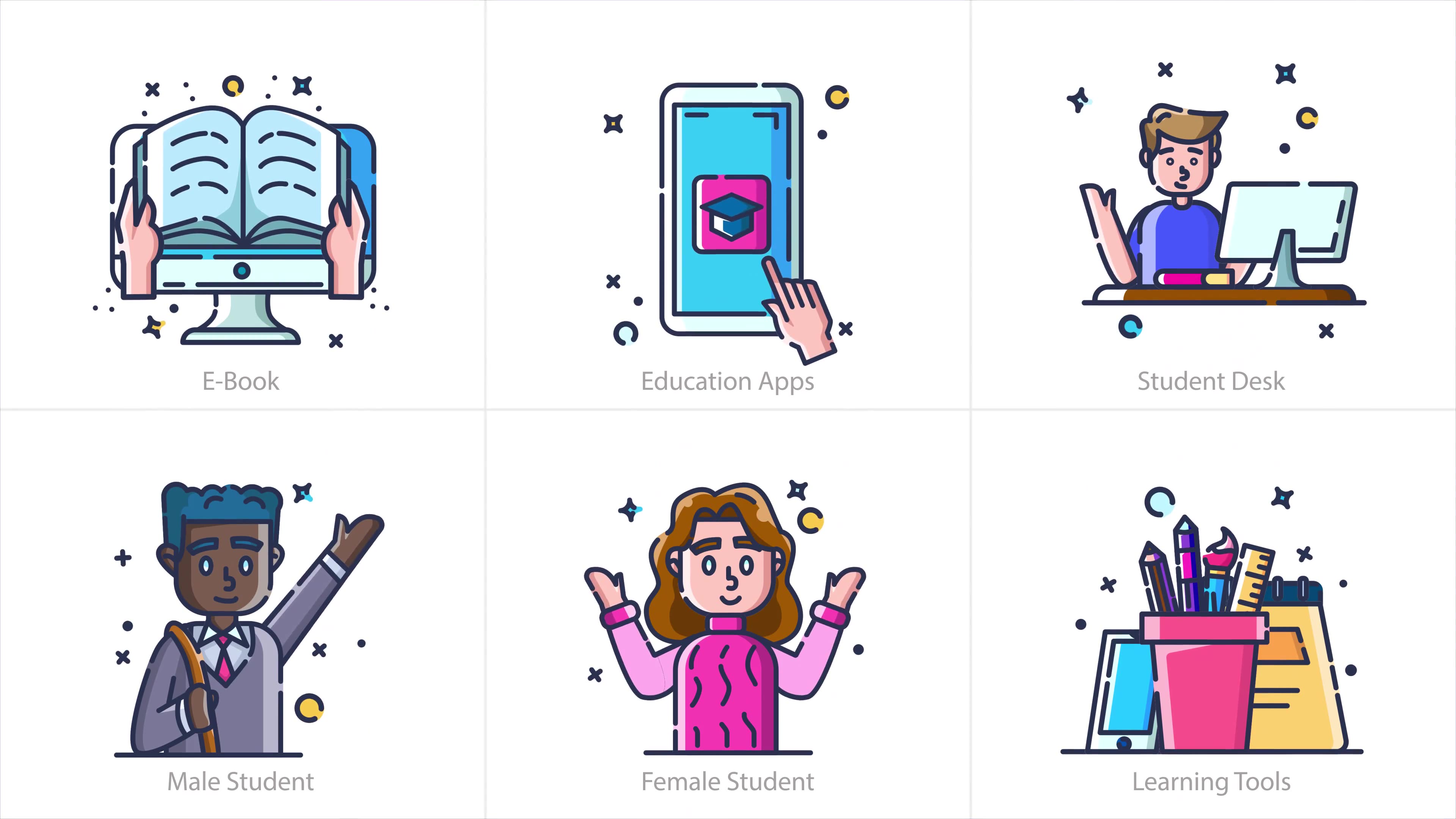 Online Education Animation Icons | After Effects Videohive 38427590 After Effects Image 5