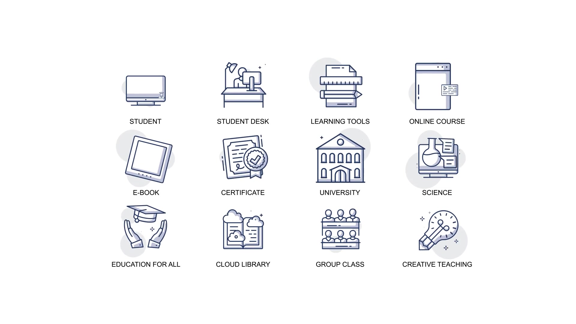 Online education Animation Icons Videohive 34567840 After Effects Image 4