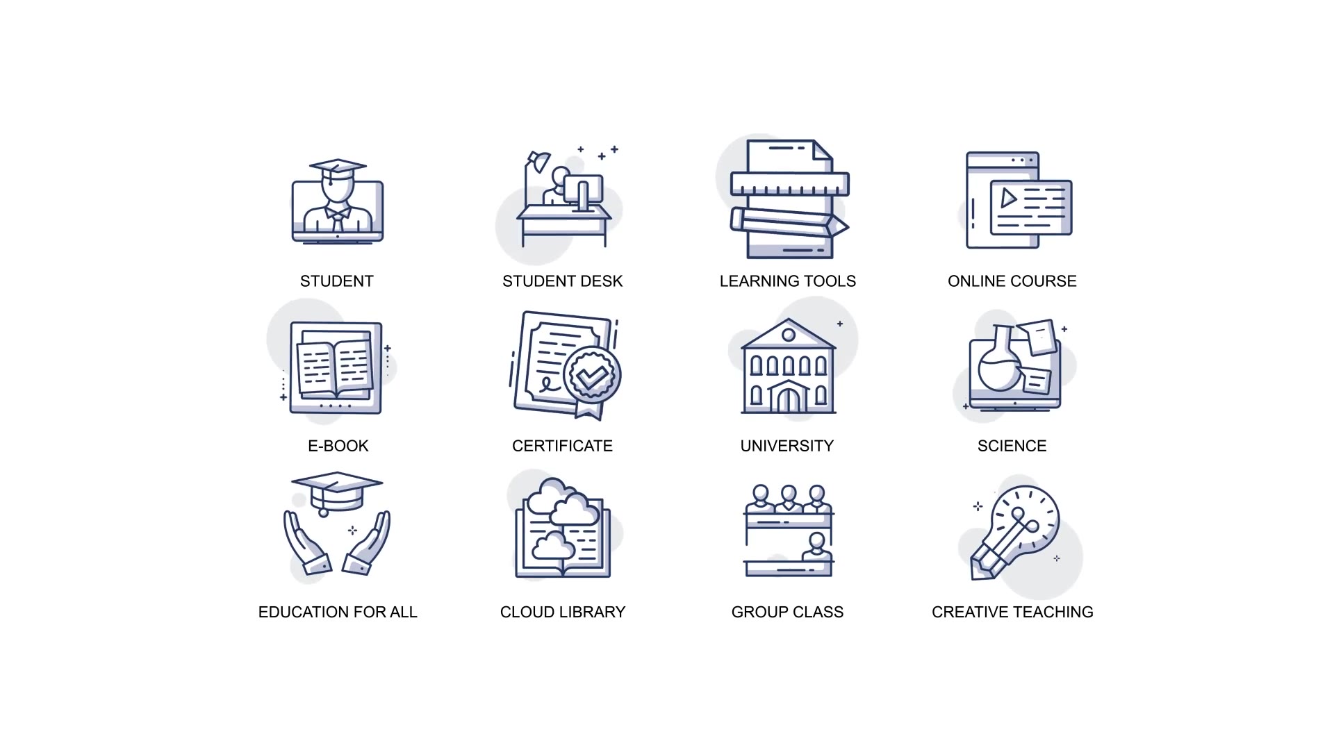 Online education Animation Icons Videohive 34567840 After Effects Image 5