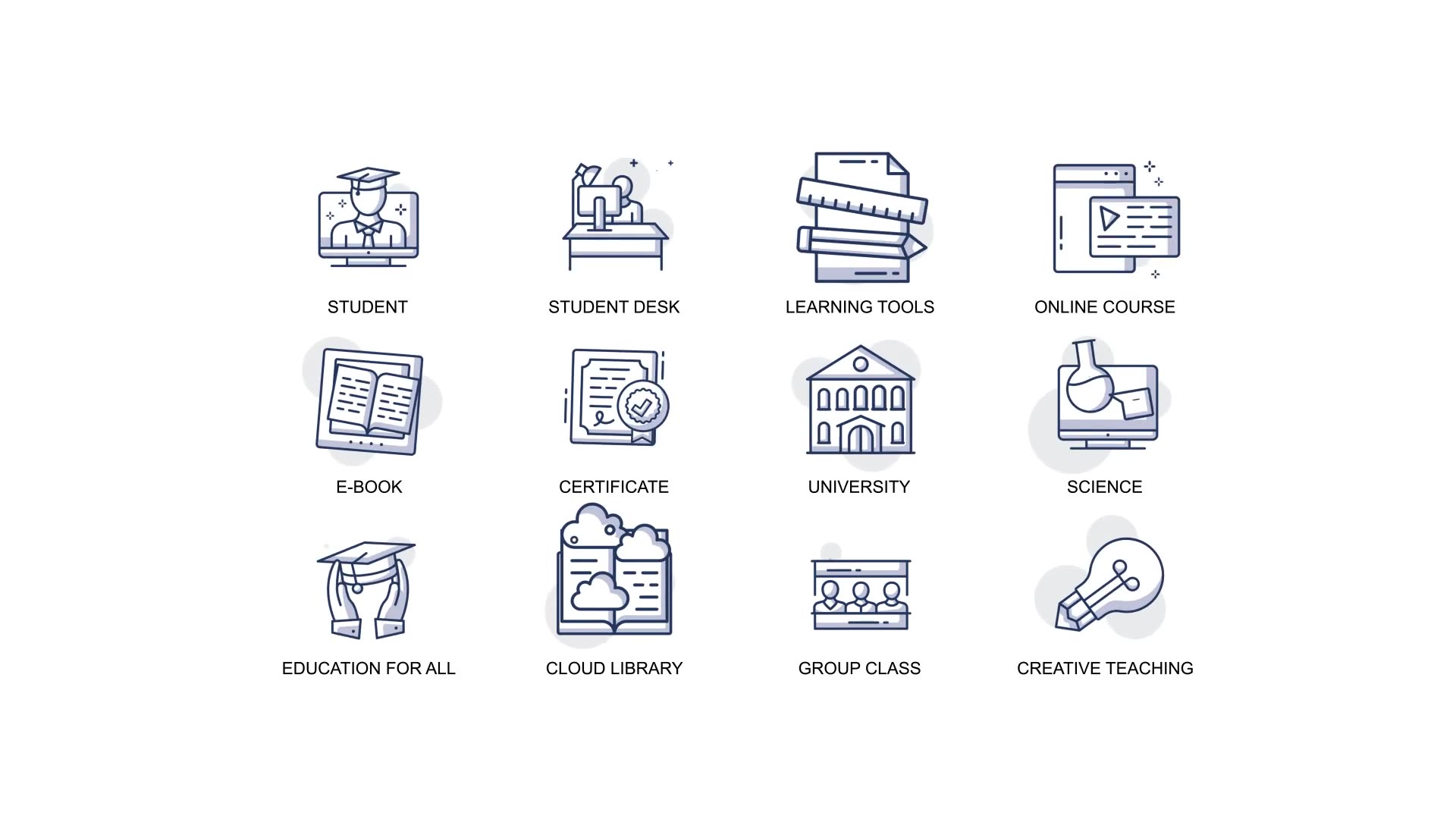 Online education Animation Icons Videohive 34567840 After Effects Image 6