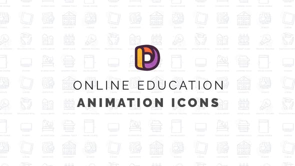 Online education Animation Icons - Videohive Download 34567840
