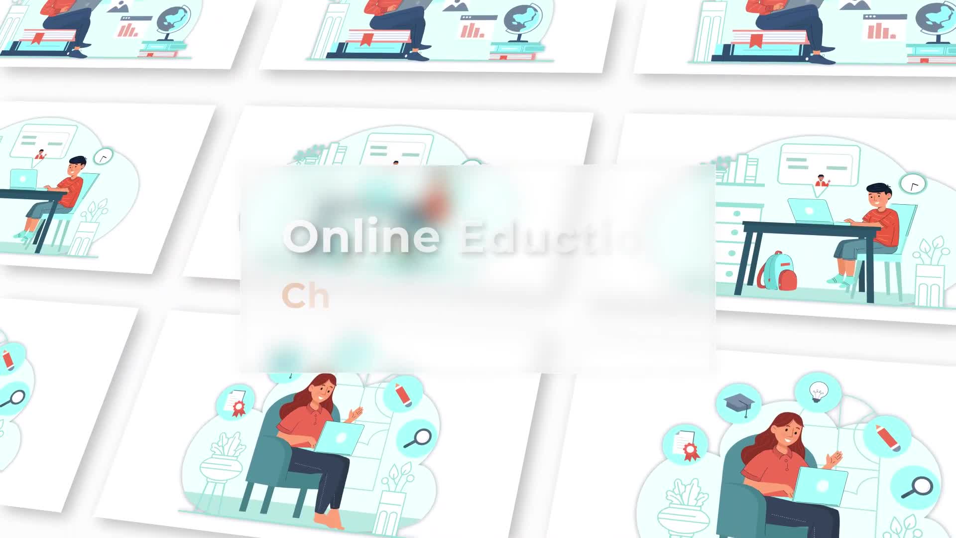 Online Education Character Animation Scene Pack Videohive 37071274 After Effects Image 1