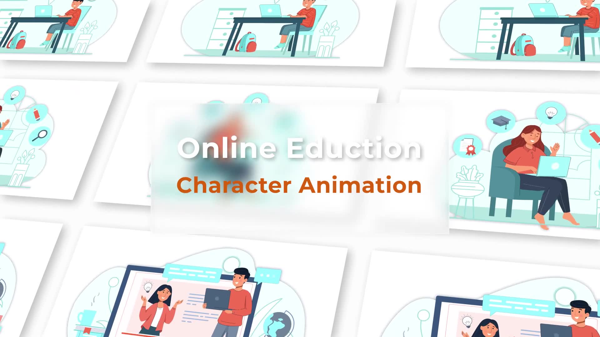 Online Education Character Animation Scene Pack Videohive 37071274 After Effects Image 2