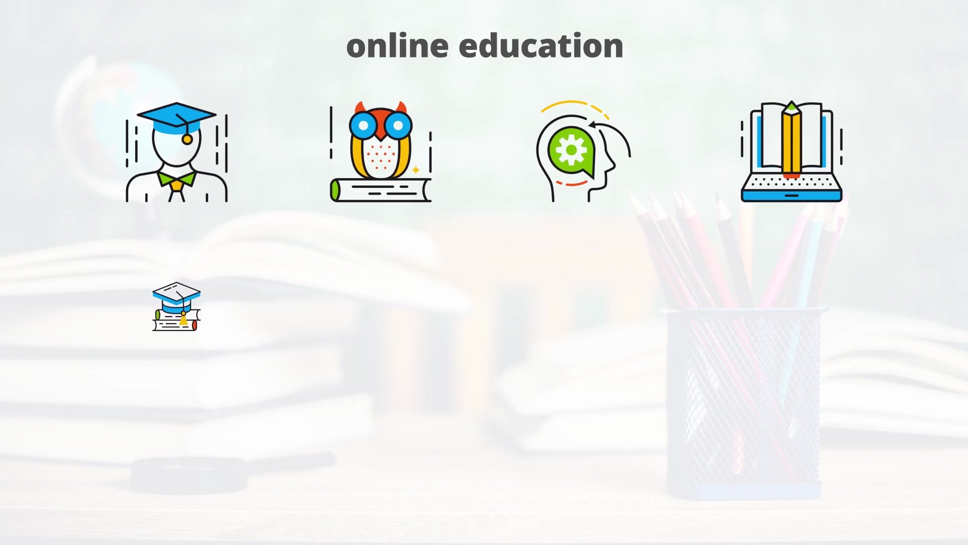 Online Education Flat Animated Icons Videohive 24429353 After Effects Image 5