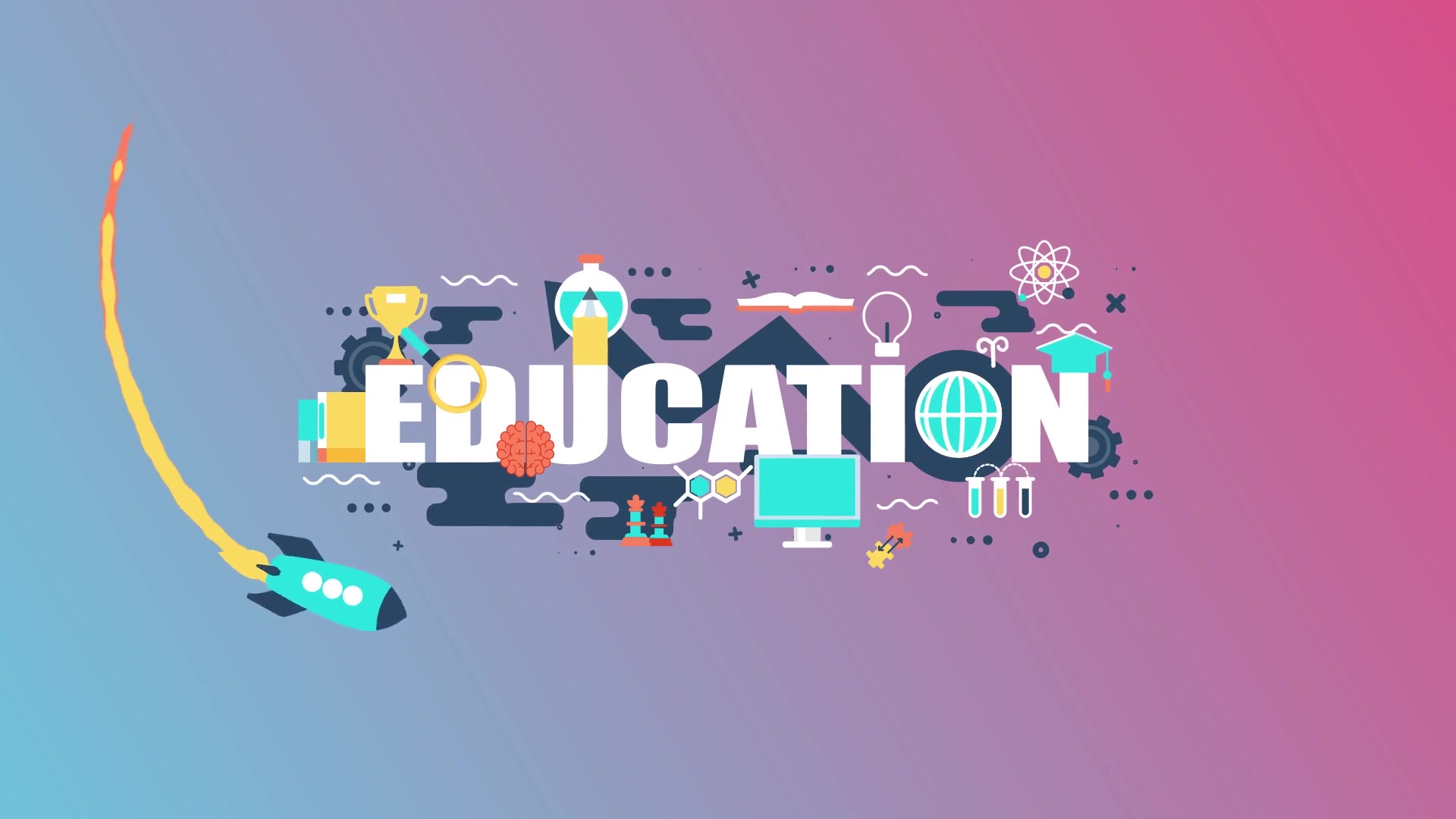 Online Education Typography Flat Concept Videohive 23815980 After Effects Image 6