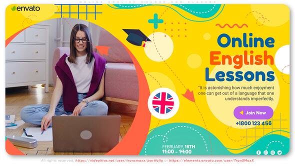 Online English Course and Classes - Videohive Download 36923874