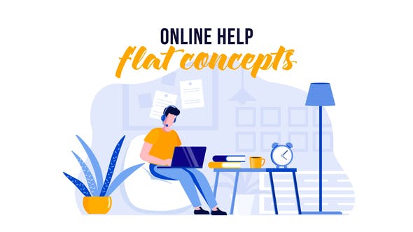 Online help Flat Concept - Videohive 29529687 Download