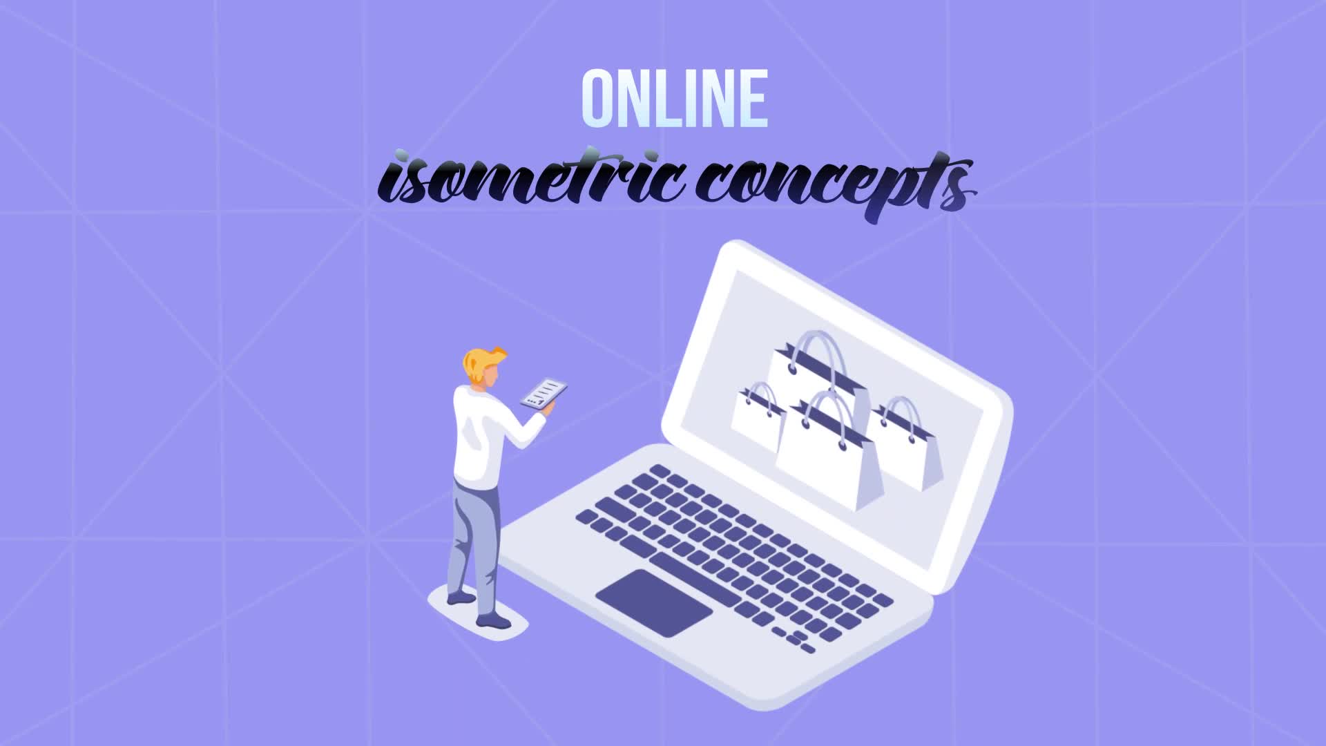 Online Isometric Concept Videohive 29057284 After Effects Image 1