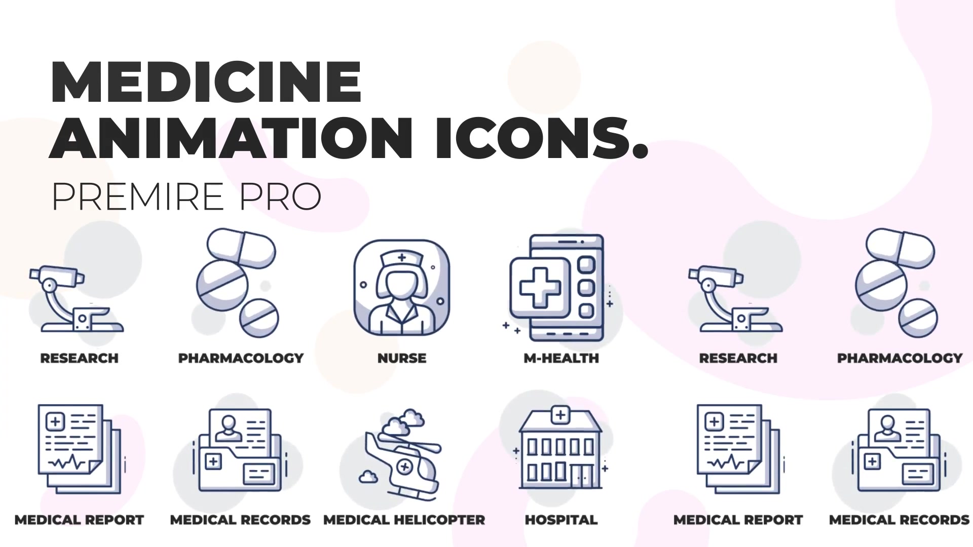 Online medicine Animation Icons (MOGRT) Videohive 36441060 Premiere Pro Image 3