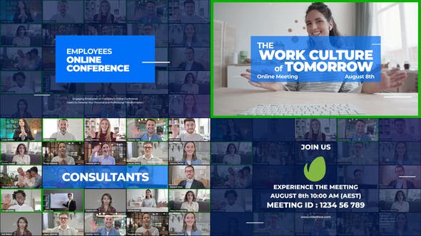 Online Meeting Video Conference Promo - 27818218 Download Videohive