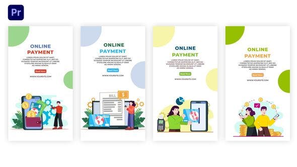 Online Payment Instagram Story Premier Pro Template - Videohive Download 39423046