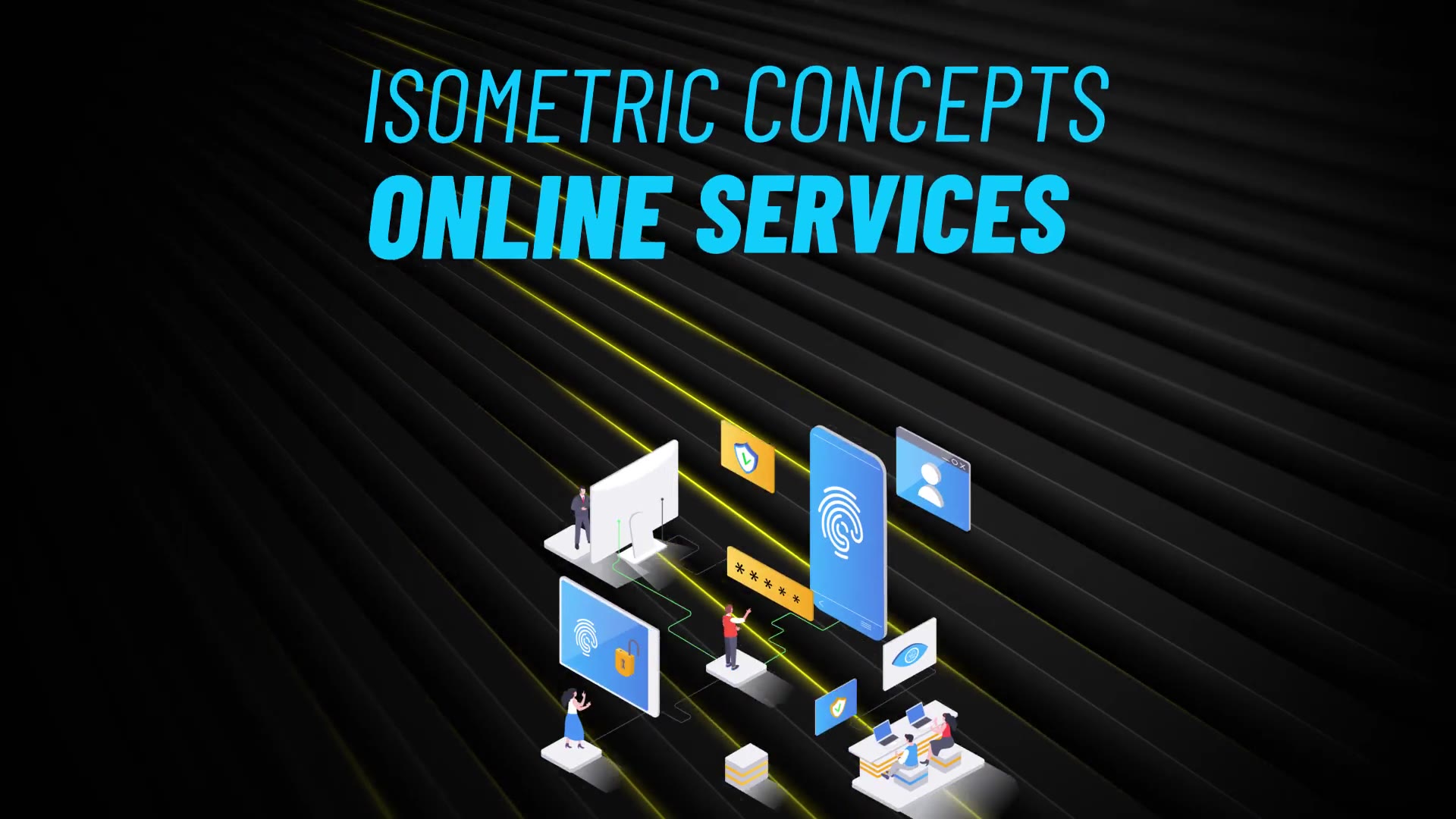 Online Service Isometric Concept Videohive 31223576 After Effects Image 3