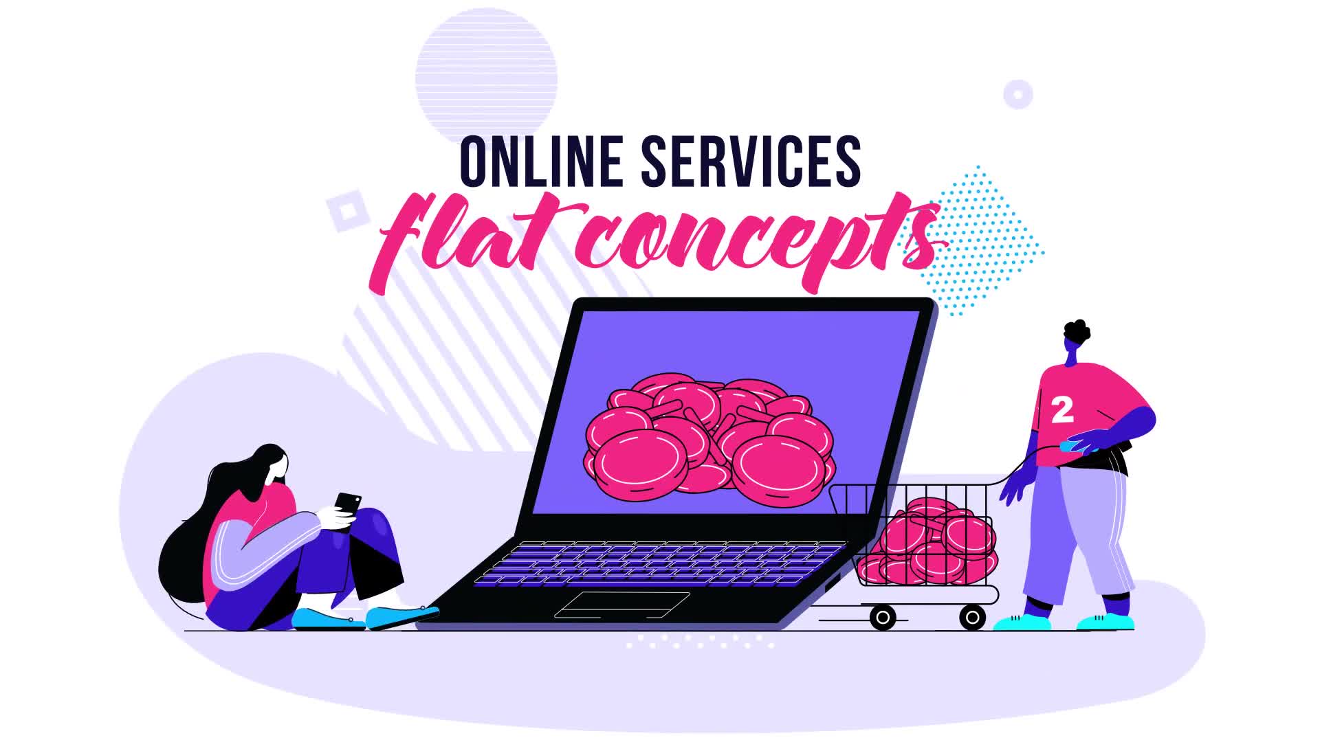 Online services Flat Concept Videohive 28730457 After Effects Image 1