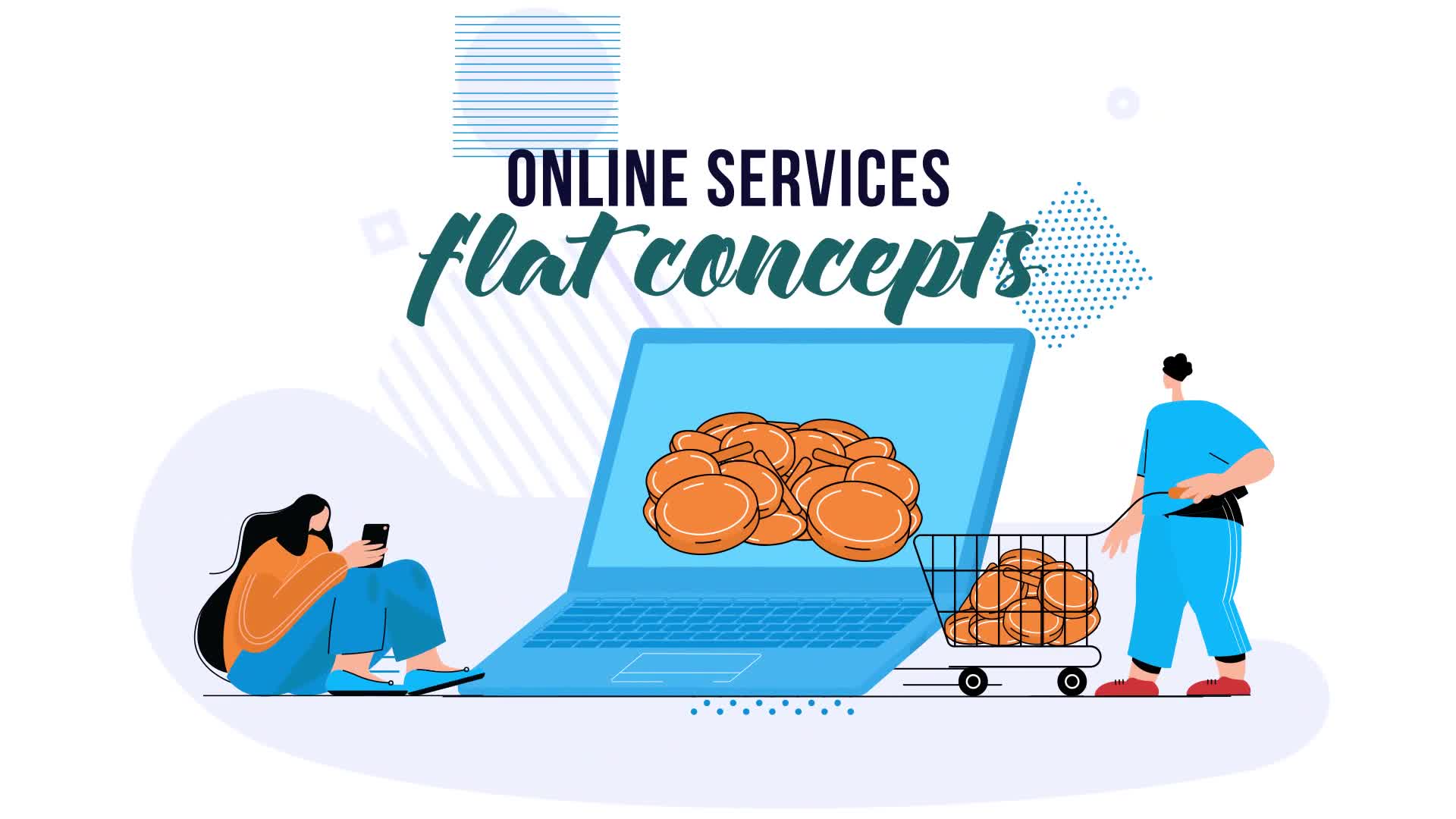 Online services Flat Concept Videohive 28830201 After Effects Image 1