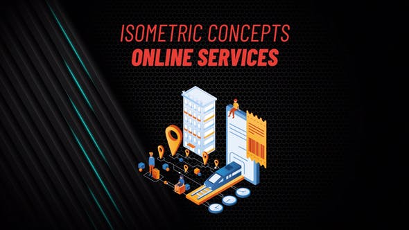 Online Services Isometric Concept - 31813495 Download Videohive