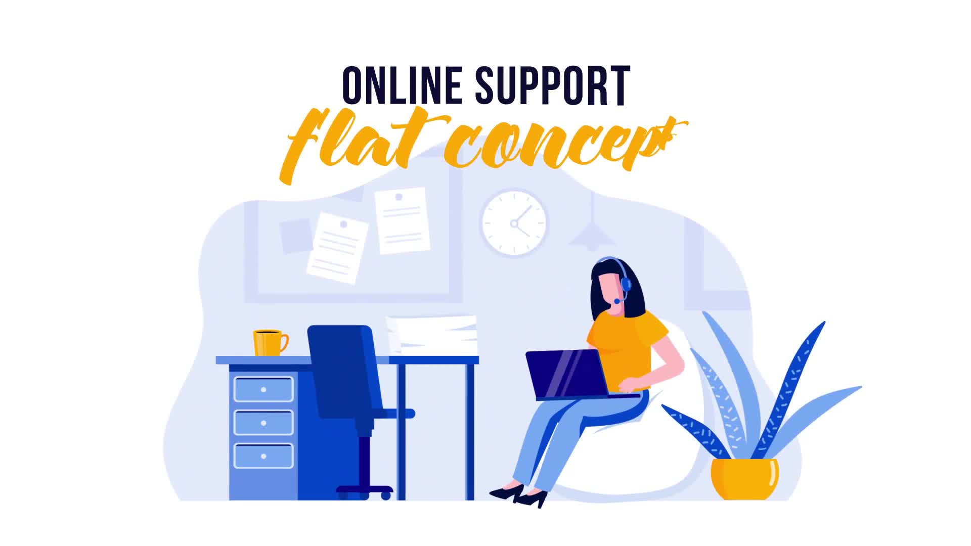 Online support Flat Concept Videohive 29529708 After Effects Image 1