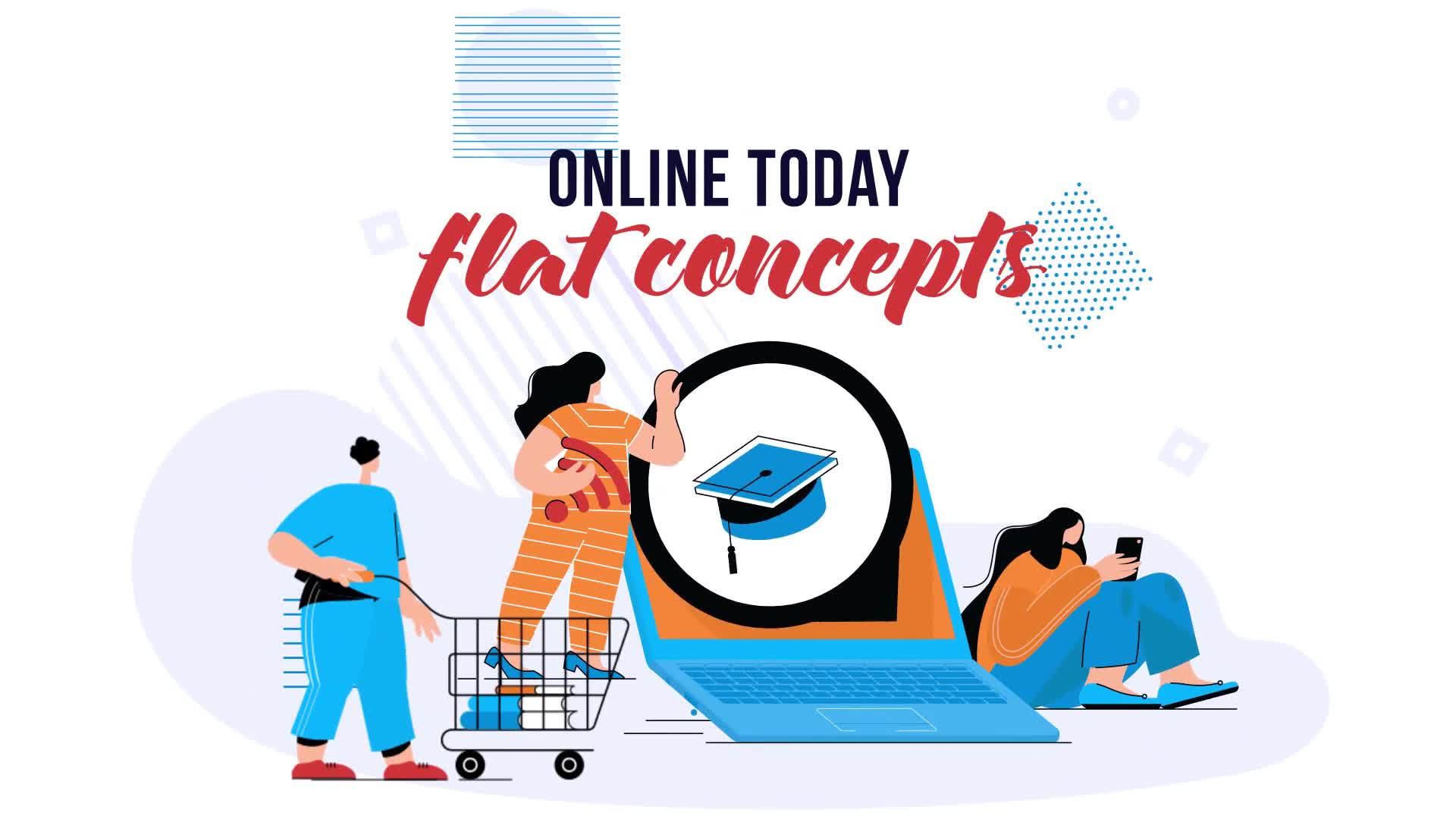 Online Today Flat Concept Videohive 28784867 After Effects Image 1