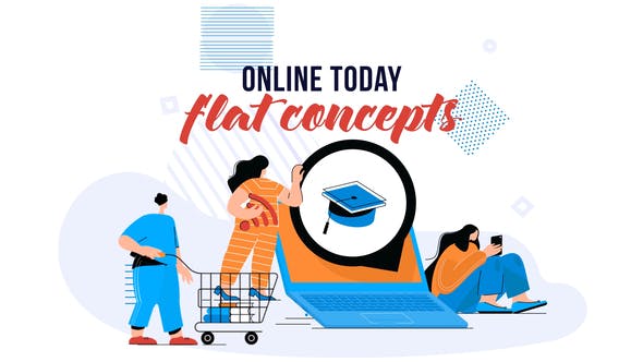 Online Today Flat Concept - Videohive Download 28784867