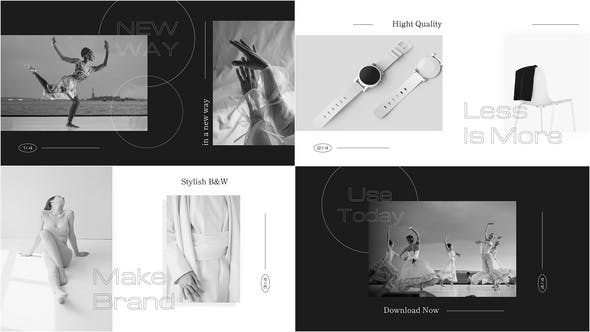 Opener Black & White Minimalistic // Final Cut Pro X - 34906878 Videohive Download