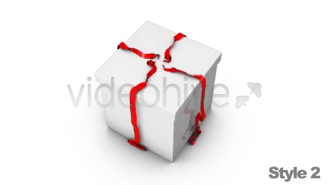 Opening a Wrapped Gift with Alpha Channel Box - Download Videohive 2521375