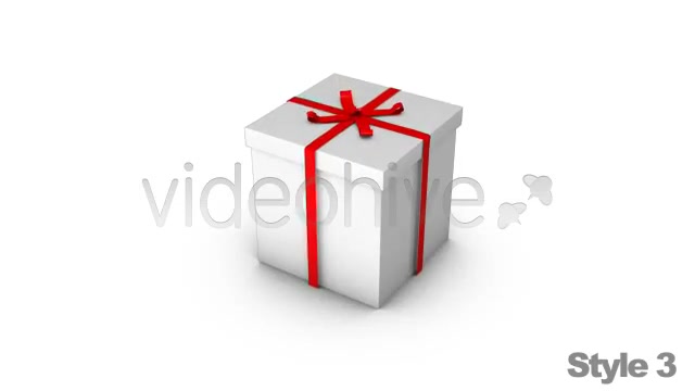 Opening a Wrapped Gift with Alpha Channel Box - Download Videohive 2521375