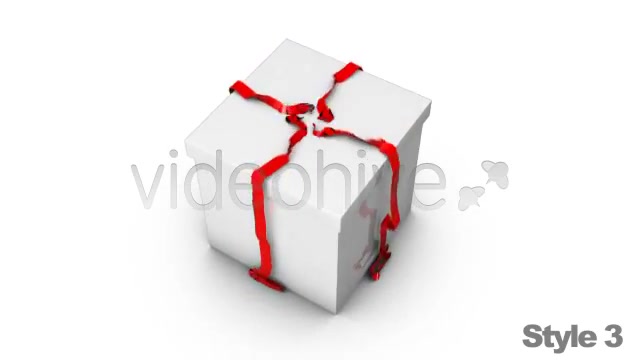 Opening a Wrapped Gift with Alpha Channel Box - Download Videohive 2521375