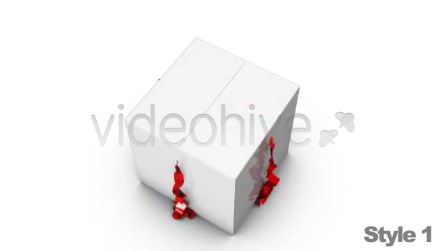 Opening a Wrapped Gift with Alpha Channel Fold Videohive 2517176 Motion Graphics Image 2