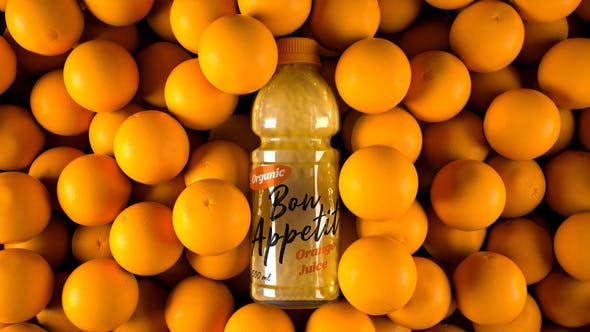 Orange Juice Bottle Label Mockup 4K - 30169025 Download Videohive