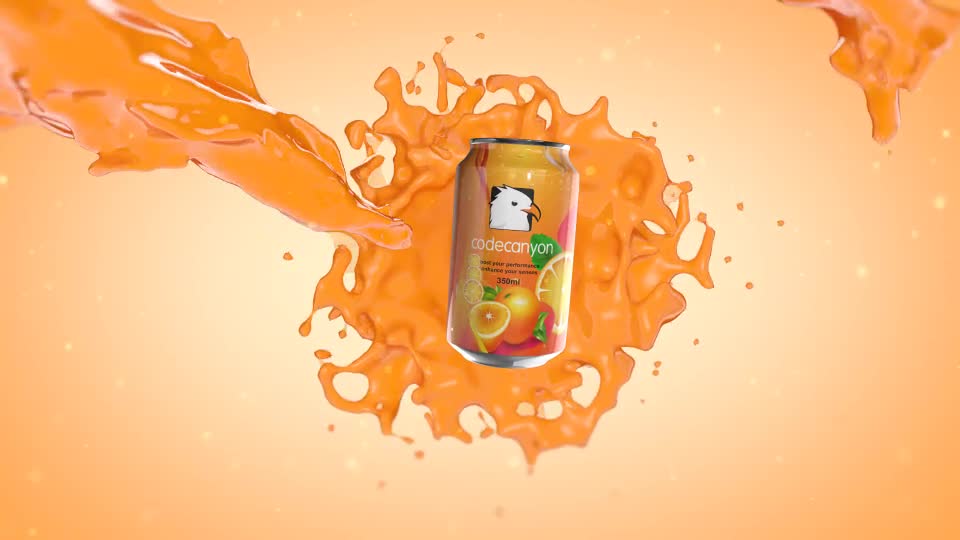 Orange Juice Splash With Can Element 3D Videohive 23485947 After Effects Image 1