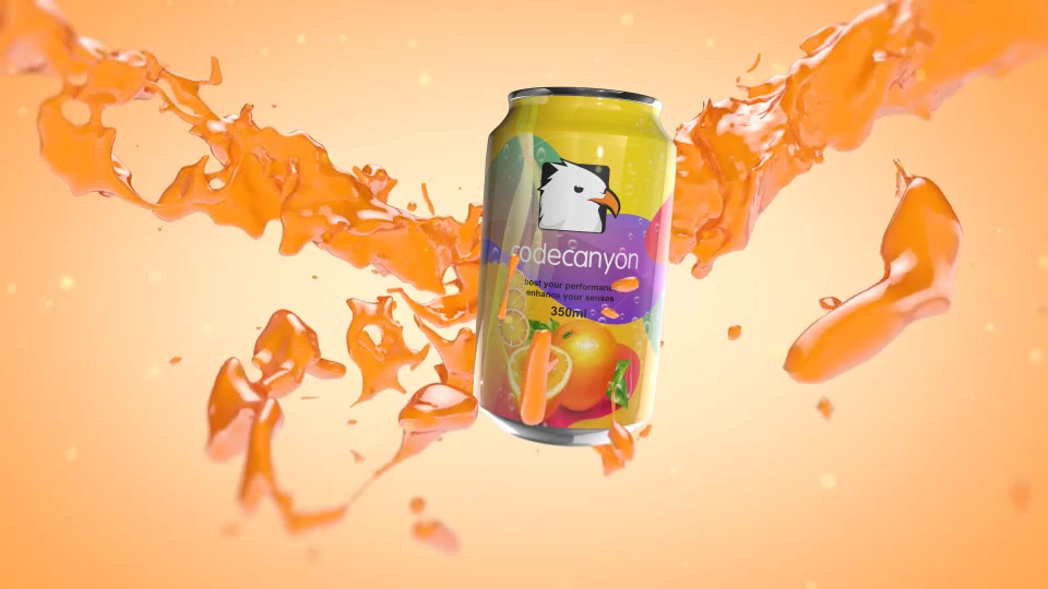 Orange Juice Splash With Can Element 3D Videohive 23485947 After Effects Image 10