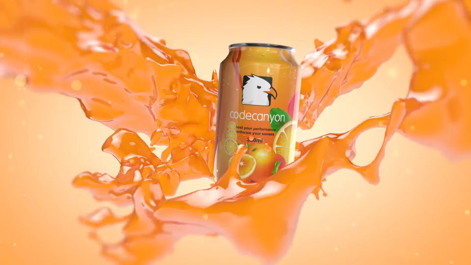 Orange Juice Splash With Can Element 3D Videohive 23485947 After Effects Image 3