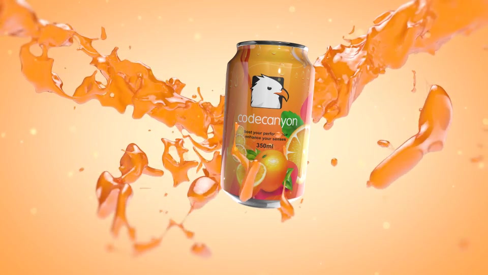 Orange Juice Splash With Can Element 3D Videohive 23485947 After Effects Image 5