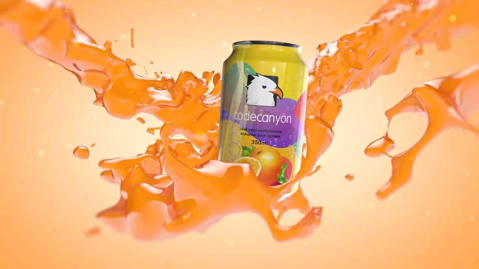 Orange Juice Splash With Can Element 3D Videohive 23485947 After Effects Image 9