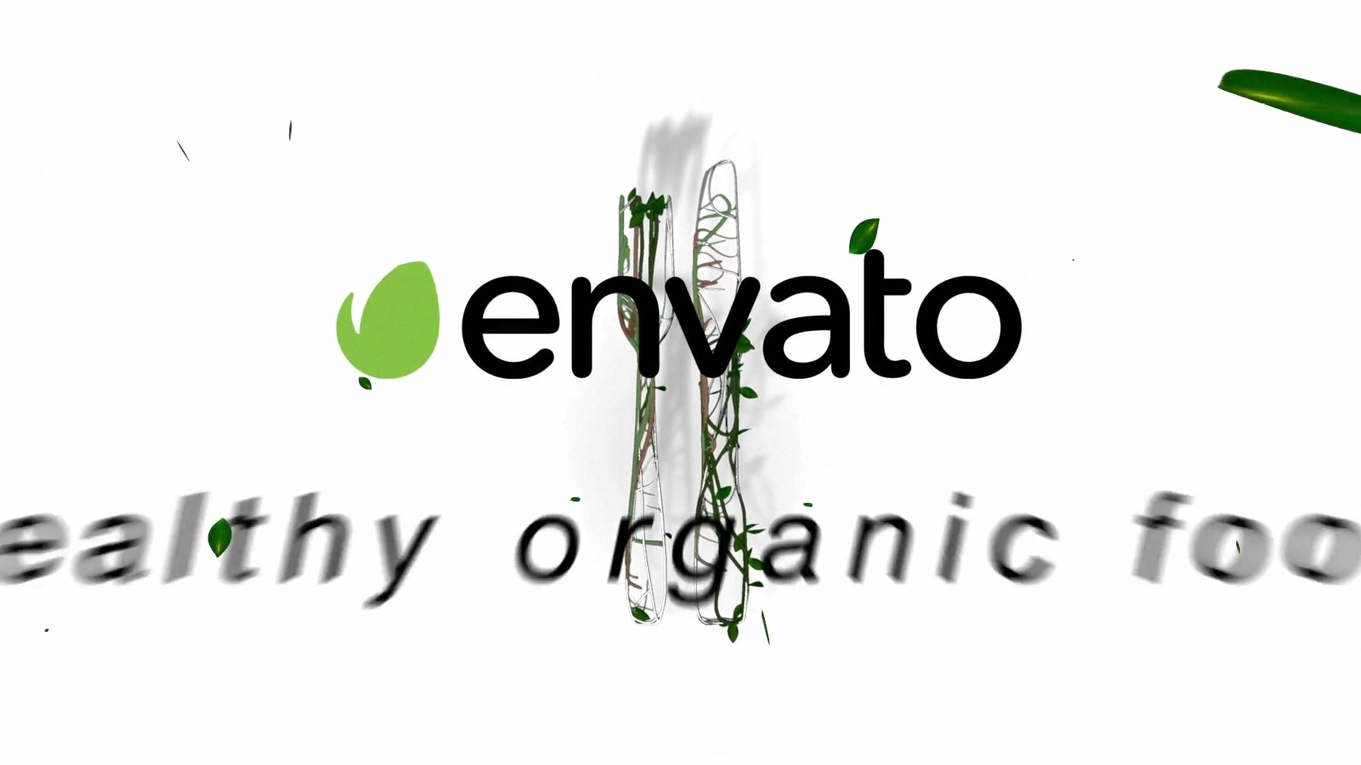 Organic Green Vegetarian Food Logo Videohive 20068473 After Effects Image 5