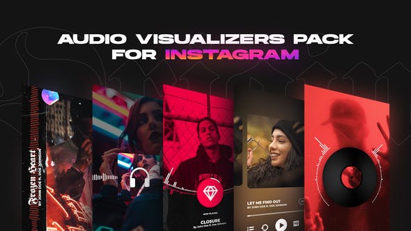 Origin — Instagram Stories music visualizer template pack for After Effects - Videohive Download 38587352
