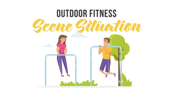 Outdoor fitness Scene Situation - 28256058 Videohive Download