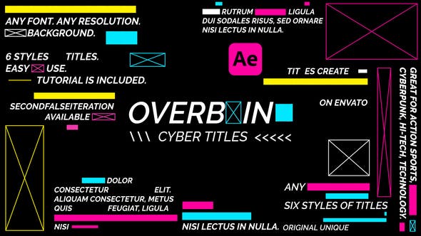Overblink Cyber Titles | After Effects - Download 34621831 Videohive