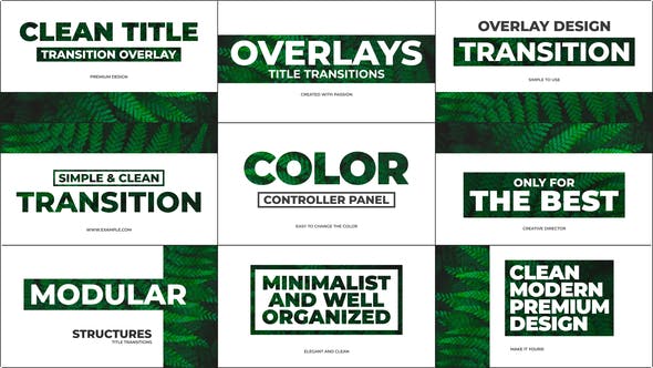 Overlay Title Transitions - 36425430 Download Videohive