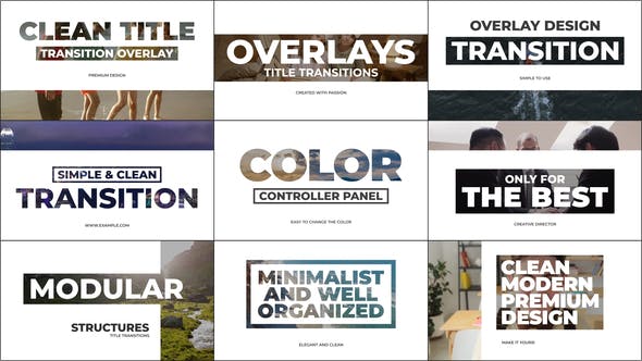 Overlay Title Transitions | Premiere Pro - Download Videohive 38839713