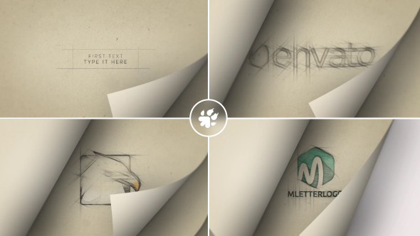 Page Flip Sketch Logo - Download Videohive 20144466