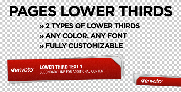 Pages Lower Thirds - Download Videohive 755794