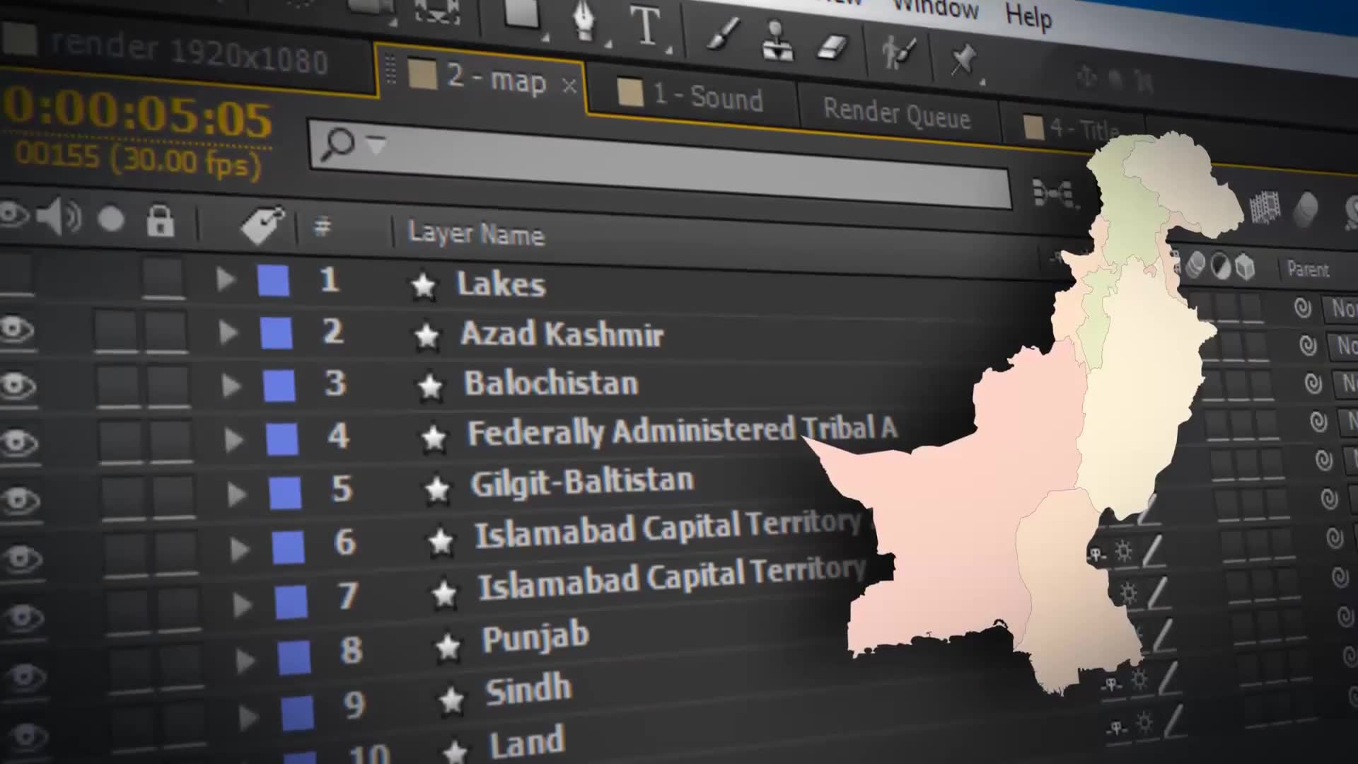 Pakistan Map Islamic Republic of Pakistan Map Kit Videohive 24234085 After Effects Image 2