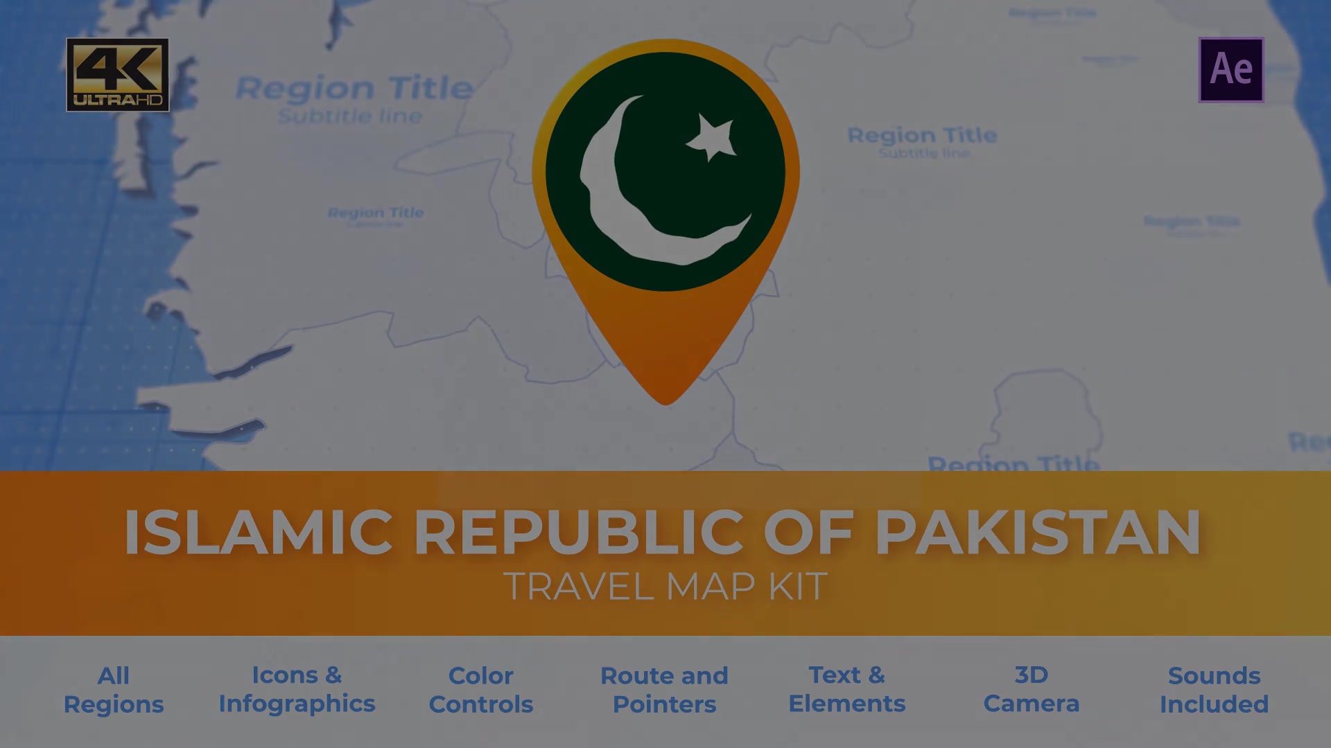 Pakistan Map Islamic Republic of Pakistan Travel Map Videohive 29936093 After Effects Image 13