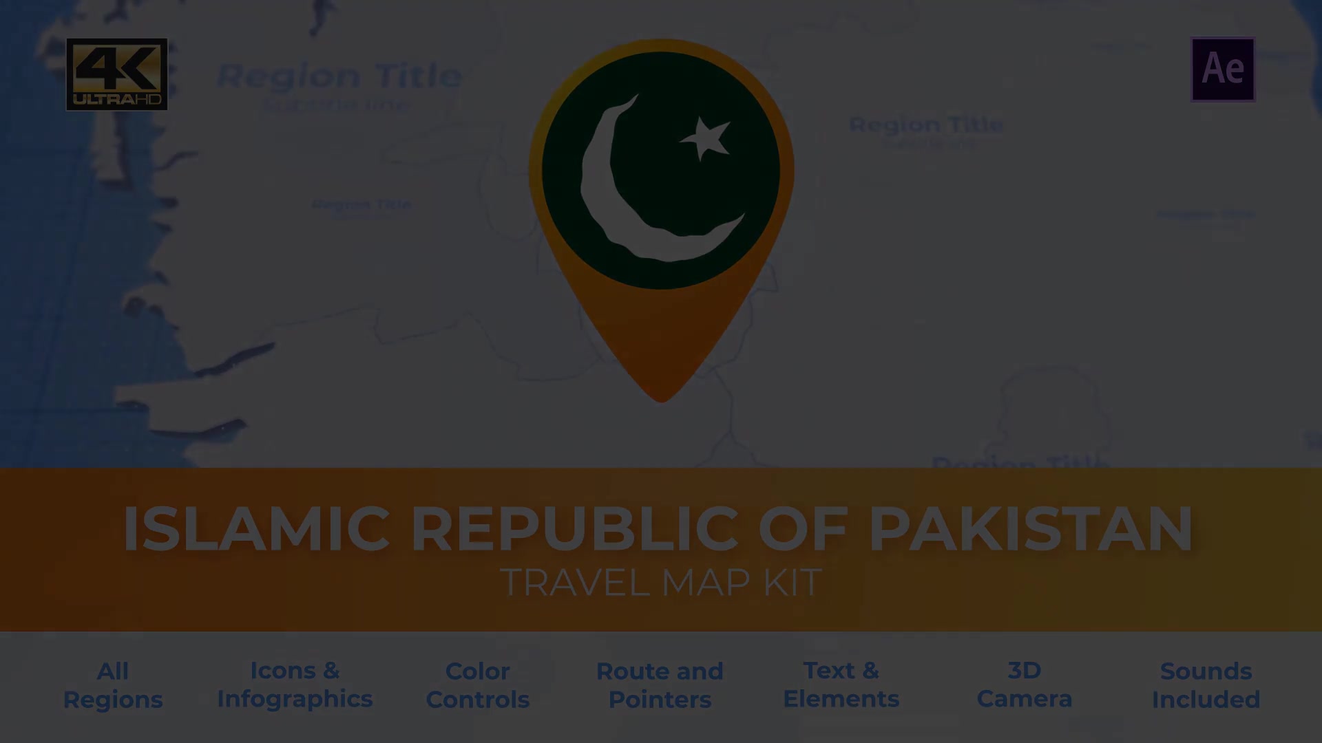Pakistan Map Islamic Republic of Pakistan Travel Map Videohive 29936093 After Effects Image 6