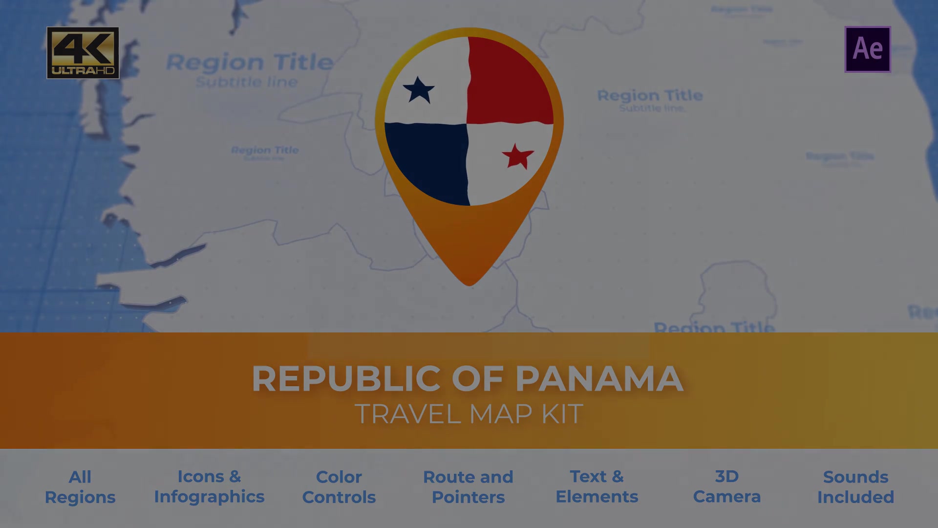 Panama Map Republic of Panama Travel Map Videohive 30442407 After Effects Image 13