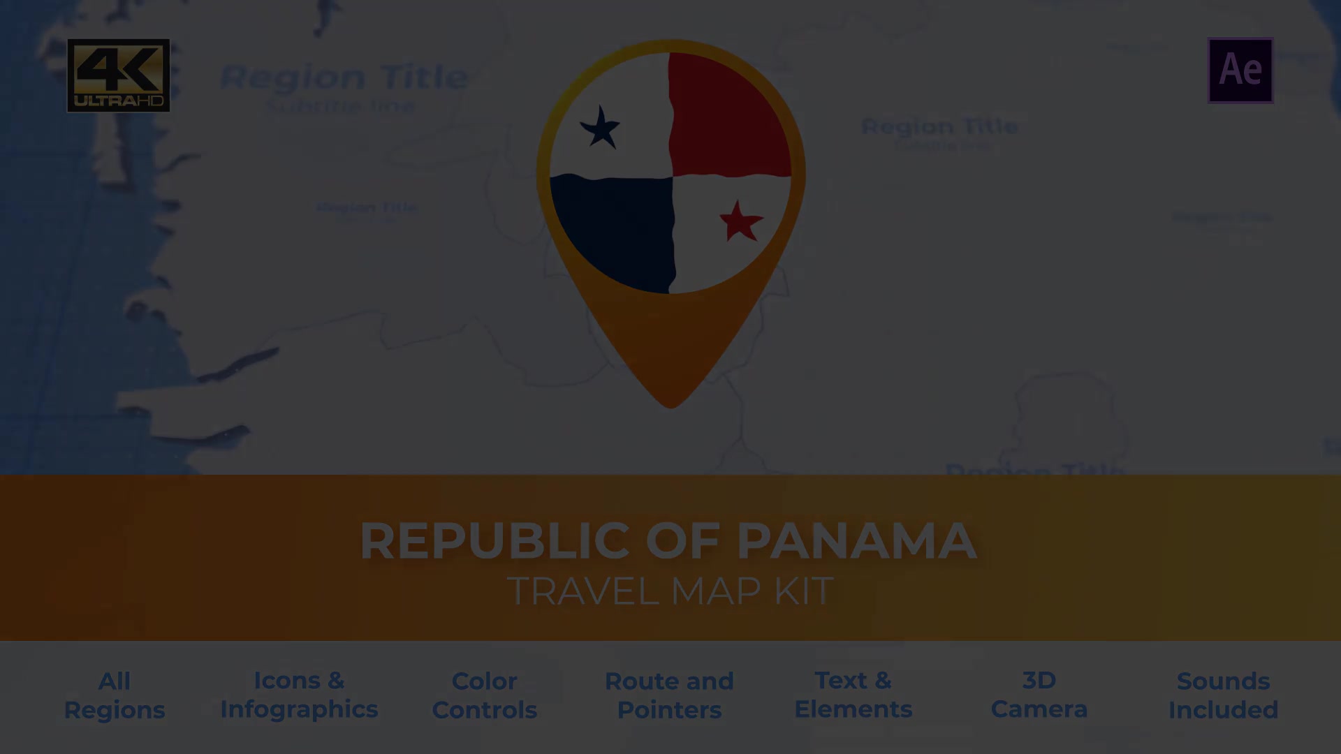 Panama Map Republic of Panama Travel Map Videohive 30442407 After Effects Image 6