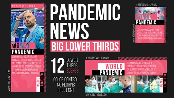 Pandemic News Big Lower Thirds - Videohive 26144558 Download