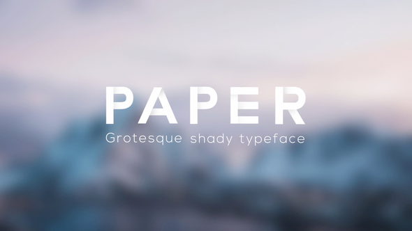 Paper Grotesque Shady Animated Typeface - Download Videohive 16453672