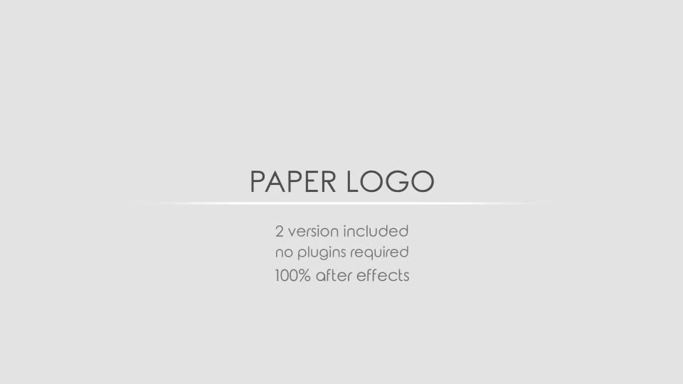 Paper Logo Videohive 22608767 After Effects Image 1